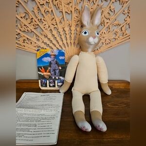 Vintage 90s Wangs International 23" Bunny Doll For Crafting Easter Spring Decor